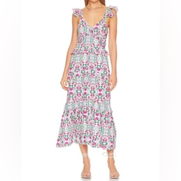 REVOLVE x MISA Los Angeles Morrison Dress in Spring Fuchsia Mix large new w tags - Picture 2 of 13